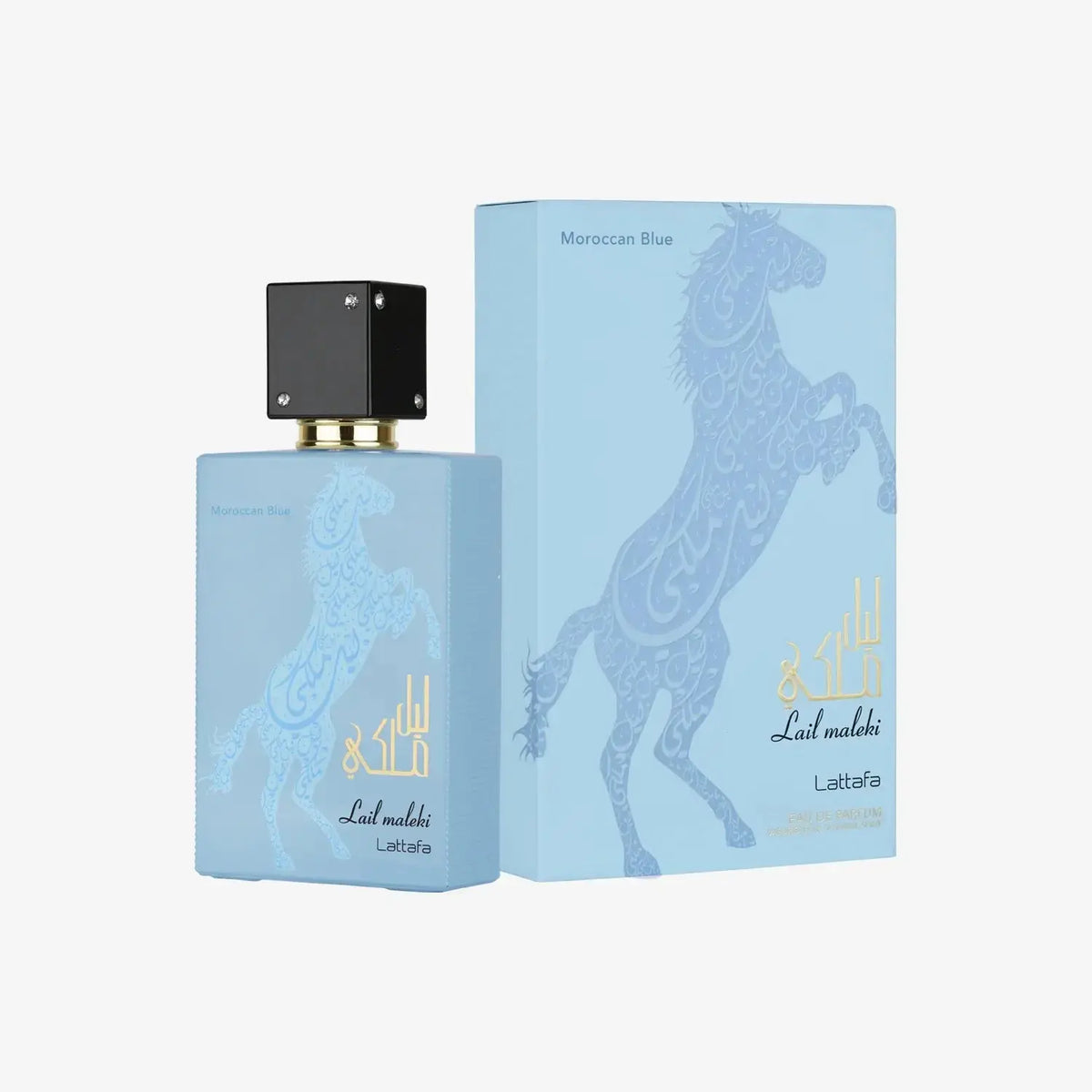 New Lattafa Lail Maleki Moroccan Blue Eau De Parfum 100ml Unisex Fresh Citrus Floral Fragrance with Moroccan Spices & Woody Notes lattafauk
