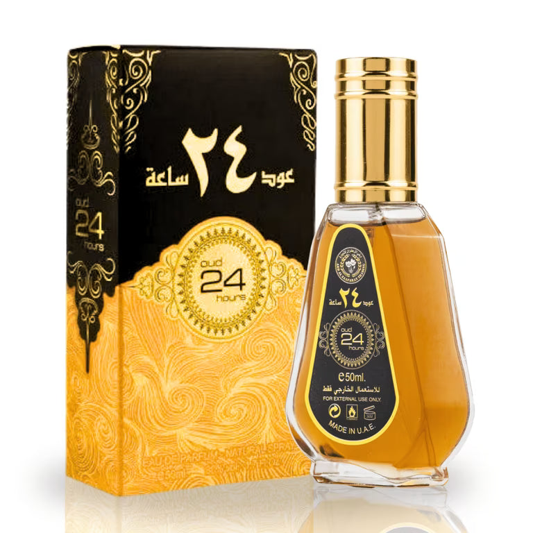 Oud 24 Hours Eau de Parfum 50ml – Deep, Dark & Long-Lasting Arabian Oud lattafauk