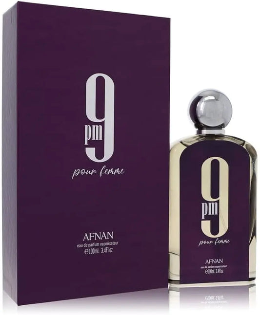 Afnan 9PM Pour Femme Eau de Parfum – Sweet Floral & Gourmand Arabian Perfume Tufayel