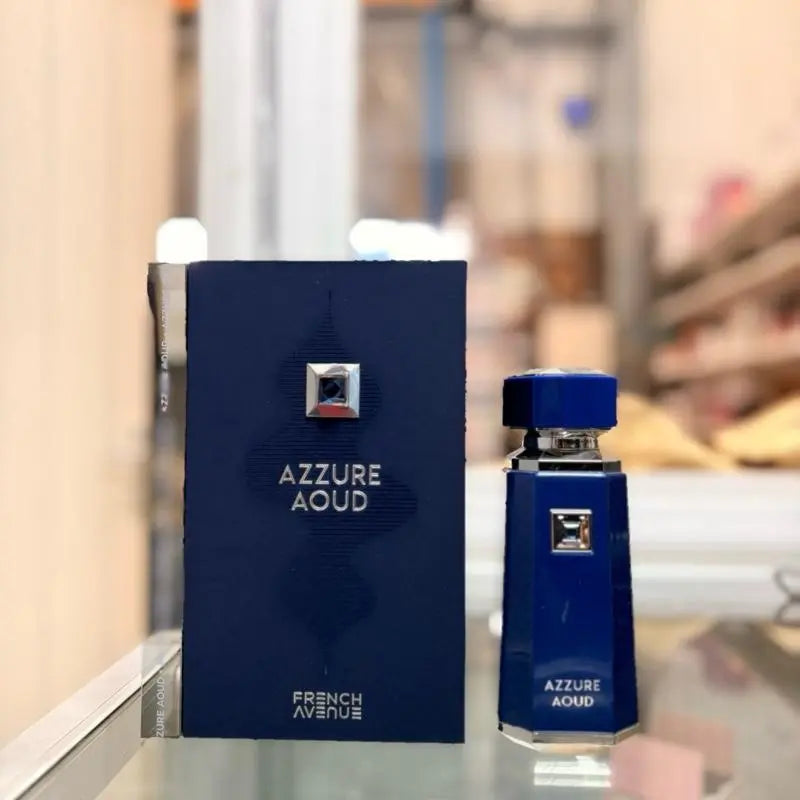 French Avenue Azzure Aoud 100ml Eau De Parfum - Saffron, Passion Fruit & Rose Notes - Oriental Woody Fragrance for Luxurious Elegance lattafauk