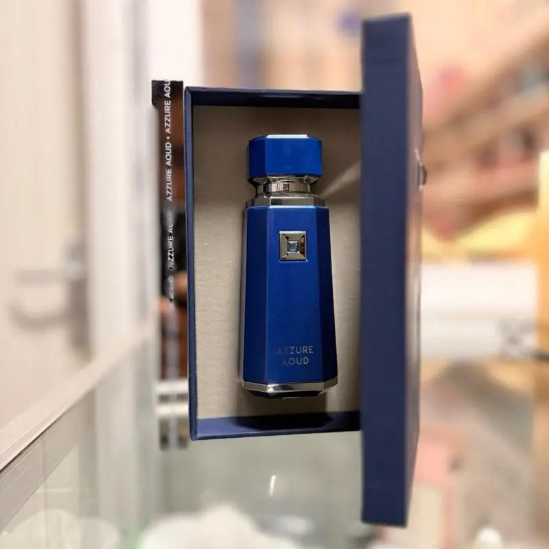 French Avenue Azzure Aoud 100ml Eau De Parfum - Saffron, Passion Fruit & Rose Notes - Oriental Woody Fragrance for Luxurious Elegance lattafauk