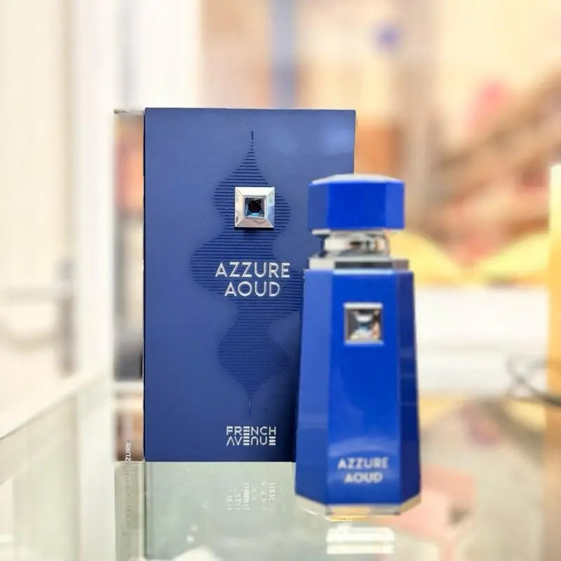 French Avenue Azzure Aoud 100ml Eau De Parfum - Saffron, Passion Fruit & Rose Notes - Oriental Woody Fragrance for Luxurious Elegance lattafauk