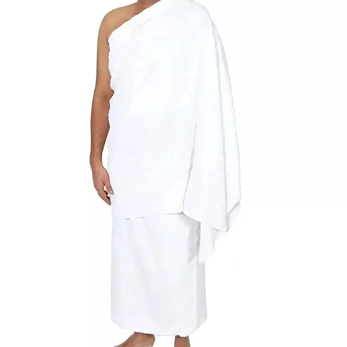 ADULT 100% COTTON IHRAM FOR UMRAH MEN 1200G ADULT WHITE TOWELS HAJJ UMRAH AHRAM 2 PIECE lattafauk