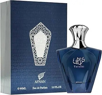 Afnan Turathi Blue Eau de Parfum – Fresh Citrus & Amber Arabian Perfume Tufayel