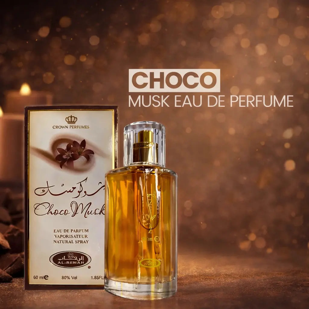 Original Chocolate Choco Musk 50ml EDP Spray Attar Itr Perfume for Men and Women lattafauk