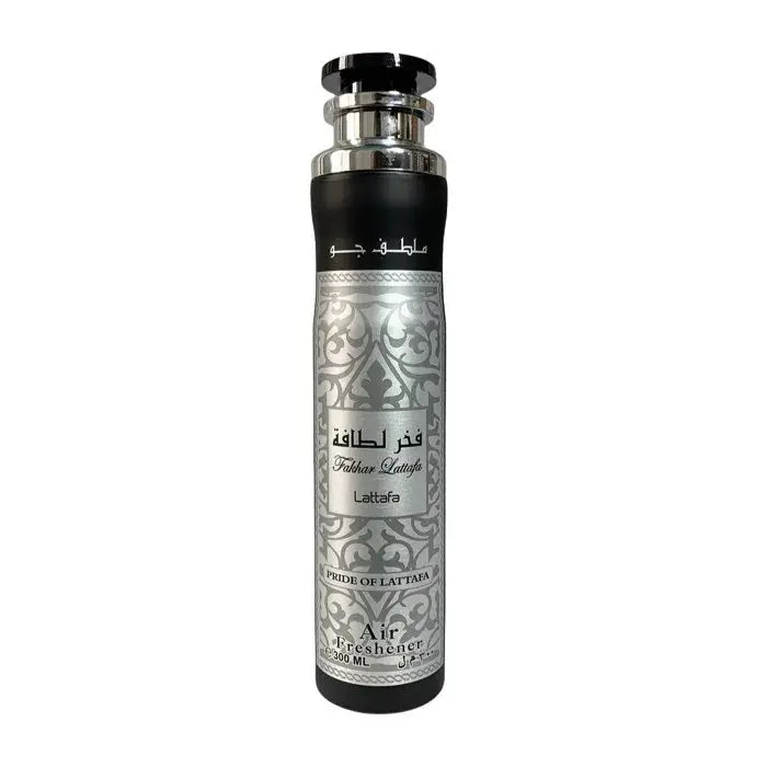 Fakhar Lattafa Silver Air Freshener 300ml – Fresh & Modern Arabian Perfume Scent | Tufayel