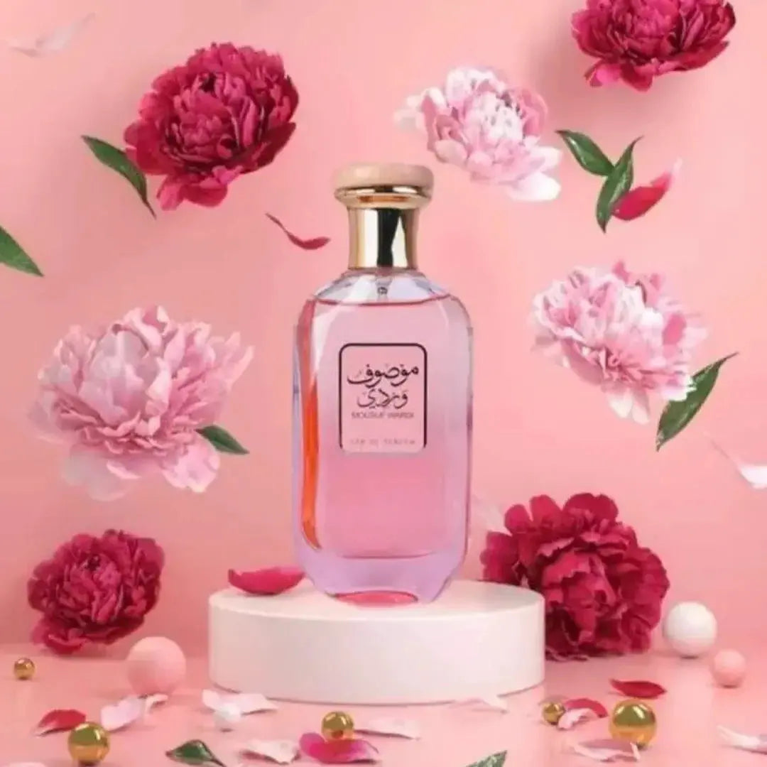 Mousuf Wardi Eau de Parfum 100ml Sweet Rose, Creamy Vanilla & Soft Musky Charm lattafauk