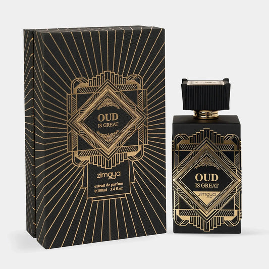 Oud Is Great Eau de Parfum 100ml by Zimaya – Powerful Smoky Oud Perfume Tufayel