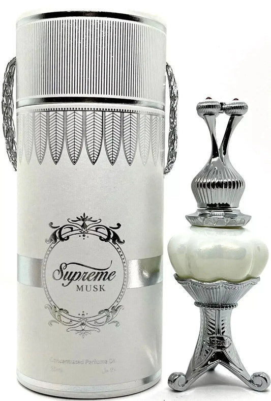 Supreme Musk Concentrated Perfume Oil – Alcohol-Free Clean White Musk Attar Tufayel