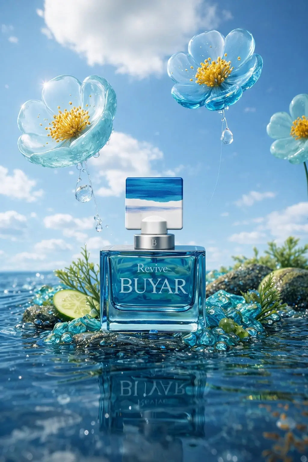 Buyar Revive Eau De Parfum 100ml – Fresh Citrus Aquatic Luxury Fragrance for Men & Women UK Tufayel Perfumes