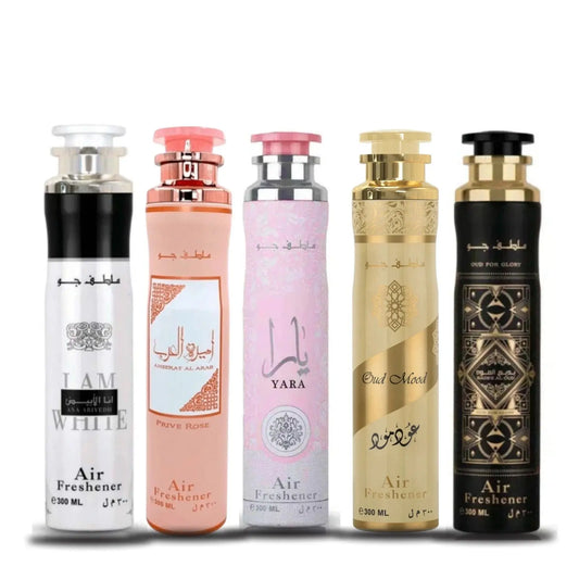Pack of 4 Mixed Lattafa Air Fresheners 300ml – Luxury Arabian Fragrance Collection Tufayel