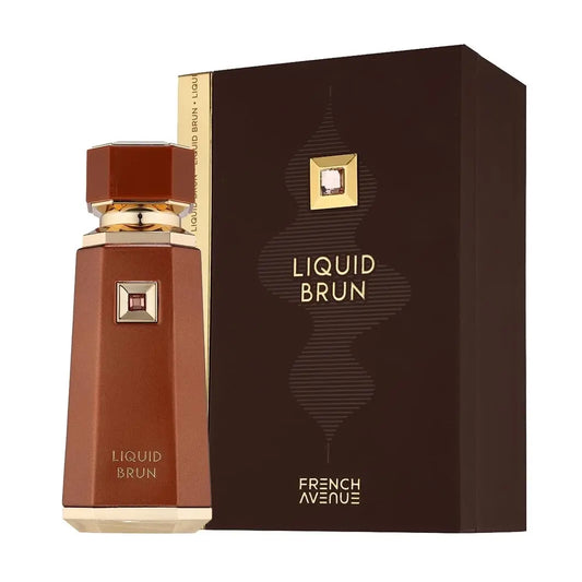 French Avenue Liquid Brun Eau De Parfum 100ml Spray - Unisex Fragrance with Cinnamon & Bourbon Vanilla Notes lattafauk