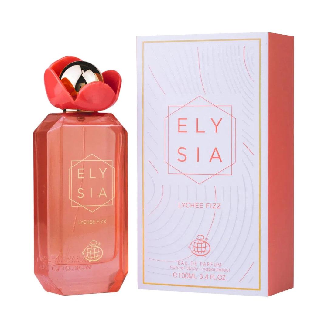 Elysia Lychee Fizz 100ml EDP by Fragrance World – Sparkling Lychee, Fruity Florals & Soft Musk Tufayel Perfumes